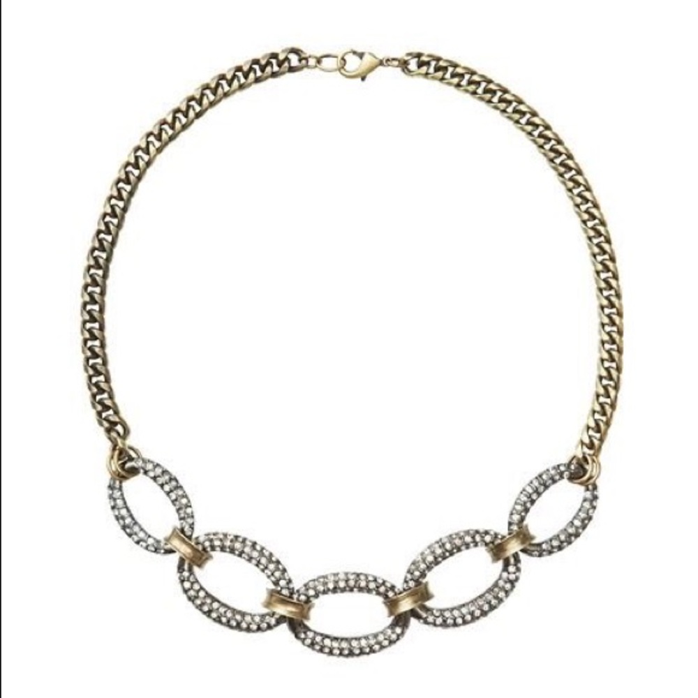 LOFT Short Pave Link Necklace